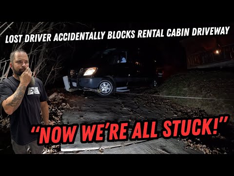 Lost Driver Accidentally Blocks Rental Cabin Driveway | Winching & PD Calls