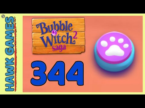 Bubble Witch 2 Saga Level 344 (Animals mode) - 3 Stars Walkthrough, No Boosters