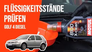 Youtube thumbnail of video "Die Flüssigkeitsstände prüfen Golf 4 1.9 TDI 📏"