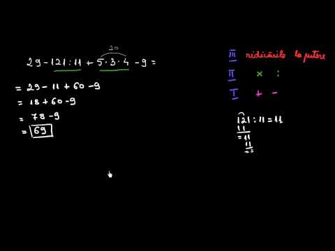 Ordinea efectuării operațiilor | Lectii-Virtuale.ro