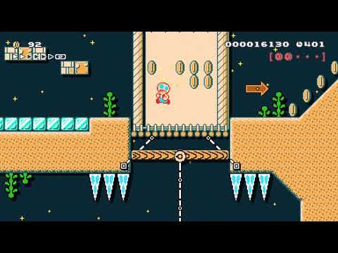 2-4: Winds Of The Mirage by Bakerboy4_ 🍄 Super Mario Maker 2 ✹Switch✹ #azi