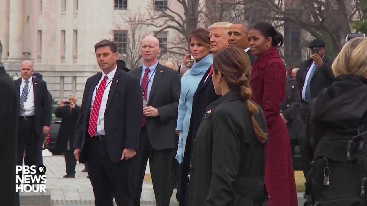 WATCH: The Obamas and Bidens depart U.S. Capitol