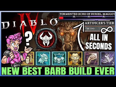 Diablo 4 - New Best BILLION DAMAGE Barbarian Build - Perfect Bash Combo = OP - Gear Skills Guide!