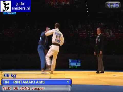 Judo 2009 Birmingham: Rintamaki (FIN) - de Jong (NED) [-66kg].