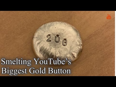 Biggest Gold Button Melted On YouTube Ever! Solid Gold!