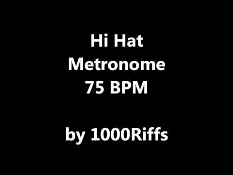 Hi Hat Metronome 75 BPM - Beats Per Minute
