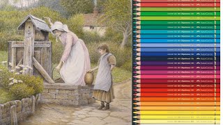 Recreating A Victorian Watercolour With Faber Castell Polychromos Coloured Pencils
