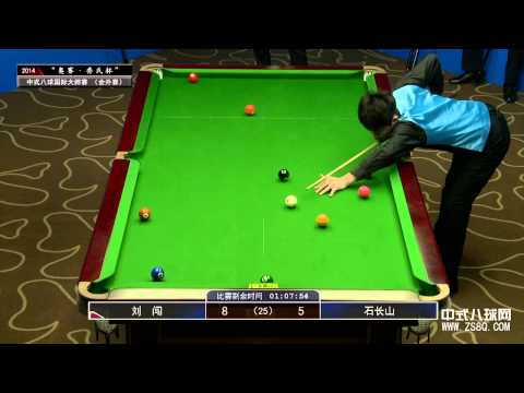 Liu Chuang 刘闯 vs Shi Changshan 石长山02 | Chinese 8-ball International Masters 2014 乔氏杯 中式八球国际大师赛