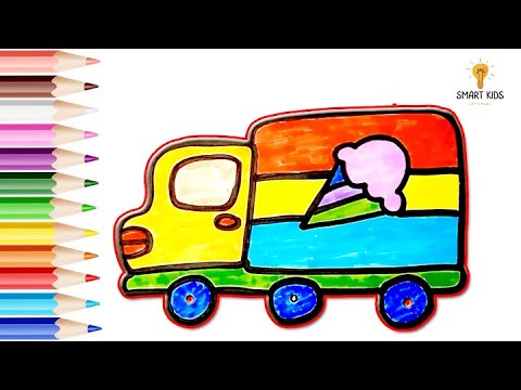 Let's draw ice cream truck easy #drawing #kids #icecream
