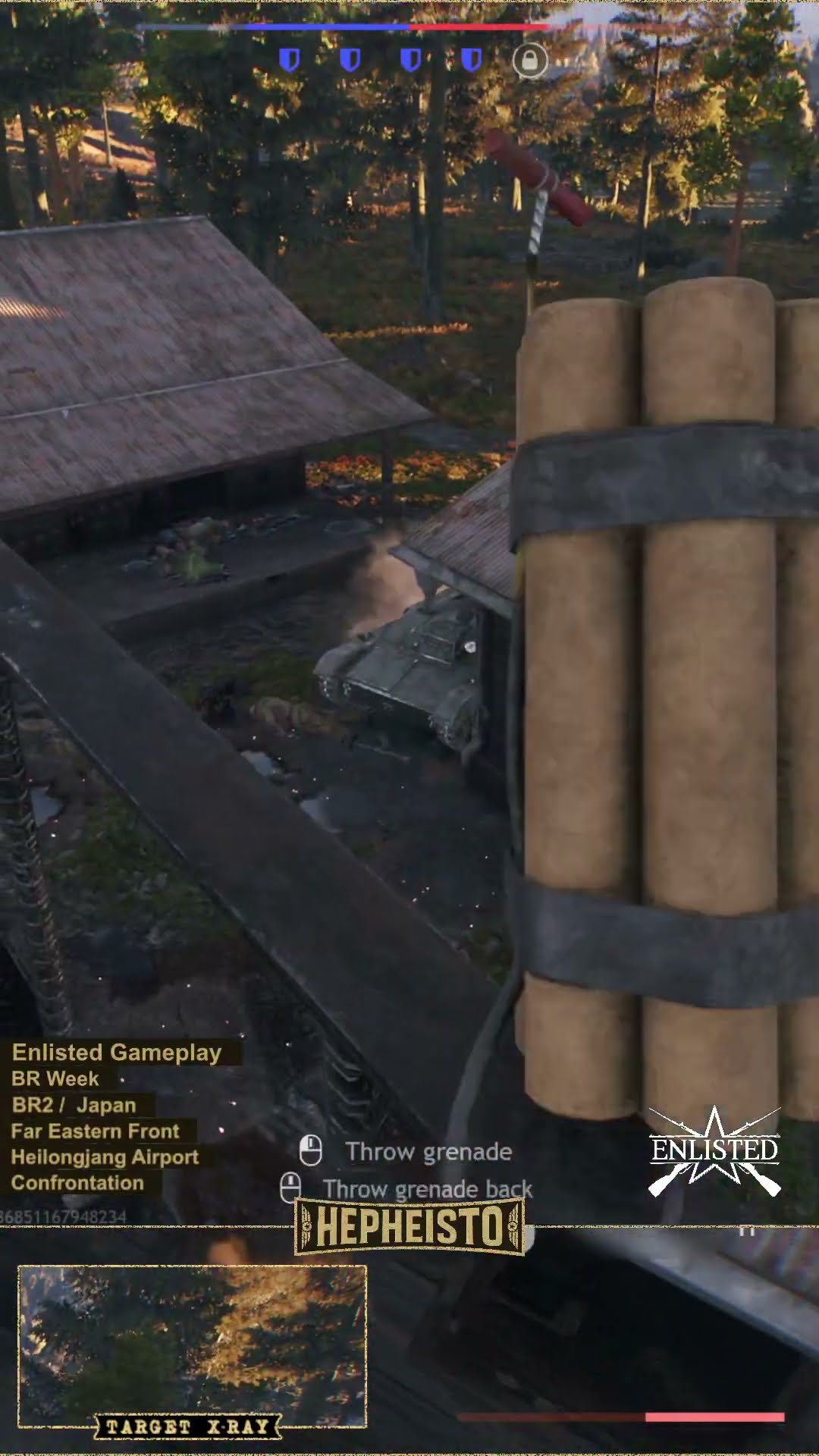Paratrooper eliminates Tank T-60 with Explosion pack