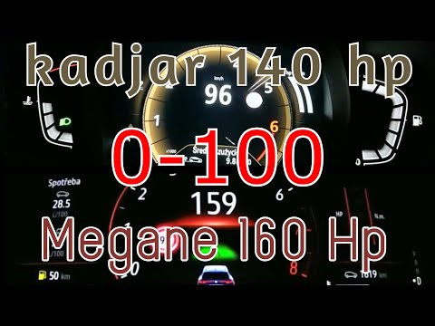 Renault Kadjar 1.3 TCe 140 Hp VS Renault Megane 4 1.3 Tce 160 Hp 0-100 Race