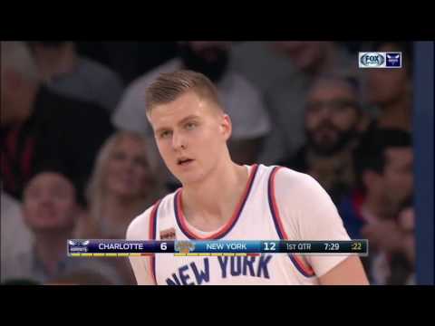 Kristaps Porzingis vs Charlotte Hornets 27.01.2017 (18Pts)