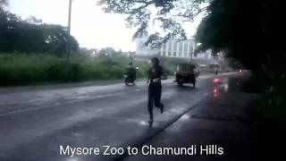 preview picture of video '8 km run --- Mysore Zoo to Chamundi Hills'