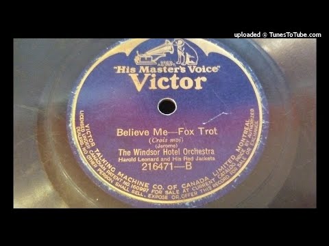 The Windsor Hotel Orchestra - Beleive me (78rpm)