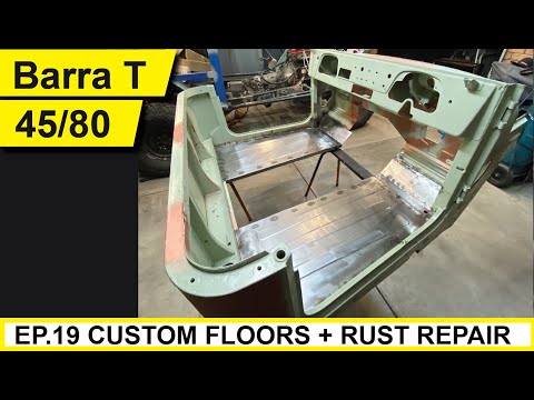 CUSTOM FLOORS & RUST REPAIR ON 50 YEAR OLD FJ45 LANDCRUISER - Barra swapped 45/80 Ep. #19