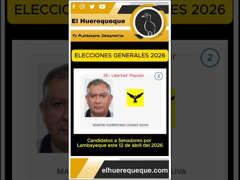 Lista de candidatos al Senado por la circunscripción de Lambayeque por las Elecciones Generales 2026