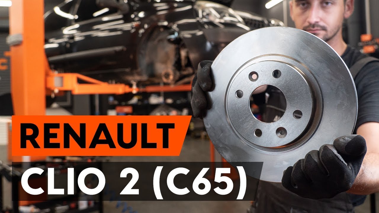 Como mudar discos de travão da parte dianteira em Renault Clio 2 - guia de substituição