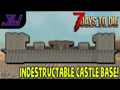 INDESTRUCTIBLE CASTLE BASE BUILD! | 7 Days to Die | Let's Play Alpha 16 Gameplay | Episode 29