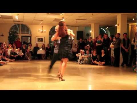  Claudia Jakobsen  and  Pablo Javier Pugliese  are  dancing  to  the  tango  "  Tu...el Cielo Y Tu!  "  by  Carlos di Sarli