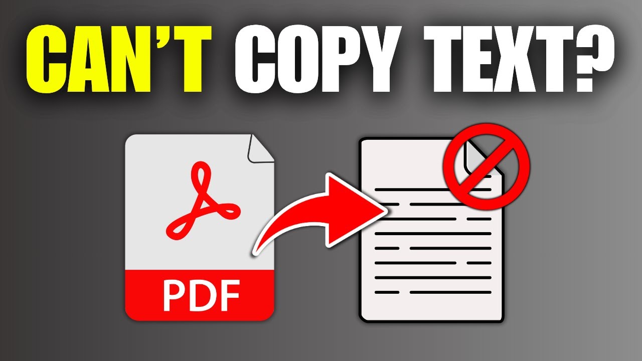 How To Fix Can't Copy / Edit Text in PDF Document
