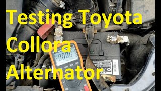 How to Test a Toyota Collora Alternator is Good or Bad Using a Multi Meter