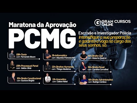 Maratona da aprovação PC MG - Escrivão e Investigador de Polícia