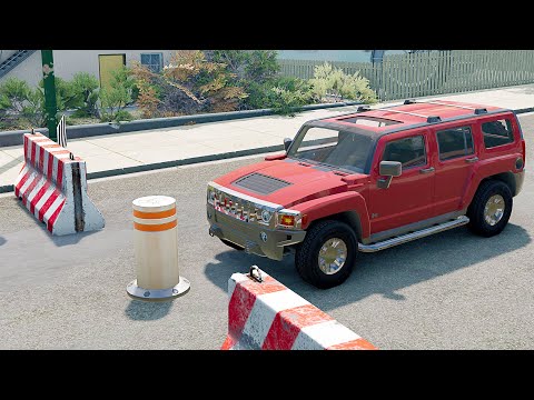 Mobil vs Bollard #10 - BeamNG Drive