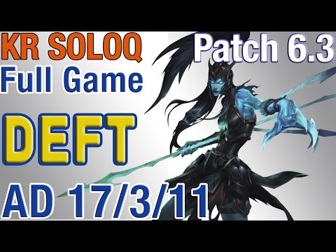 EDG Deft - Kalista vs Lucian - S6 Kr LoL Ranked Challenger #44