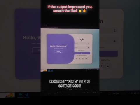 🔐 Animated Login & Register Form | HTML CSS JavaScript #webdevelopment #coding #htmlcssjavascript