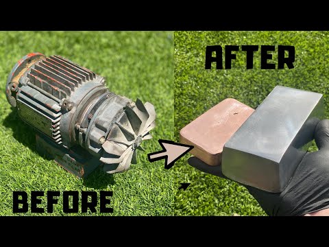 Scrap Motor Melt Down - Copper Aluminum - Orc Coins - ASMR Metal Melting - BigStackD Casting