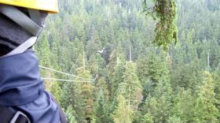 preview picture of video 'Paige takes a long zipline ride'
