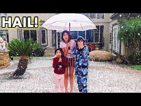 Heavy Hail Destroyed Our House!! **SCARY** | Familia Diamond