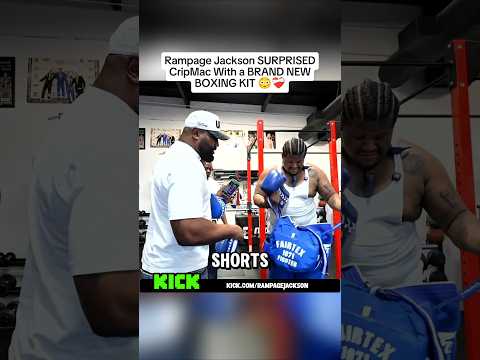 Rampage Jackson SURPRISED CripMac With a BRAND NEW BOXING KIT #rampagejackson #cripmac