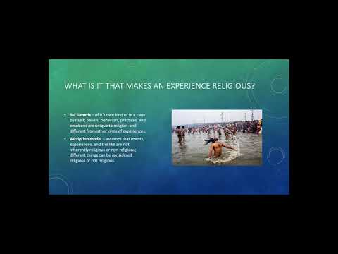 Intro to Psychology of Religion Lecture