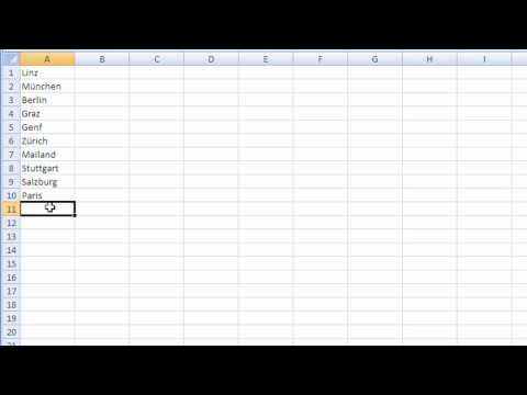 Excel 2007 - Schnelle Dateneingabe über die Auswahlliste