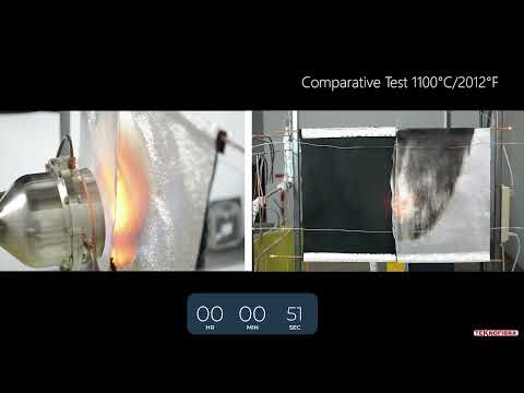 Teknofibra 2mm panel comparative test at 1100°C (2012°F)
