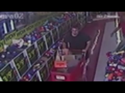 Hardware store robbery surveillance video