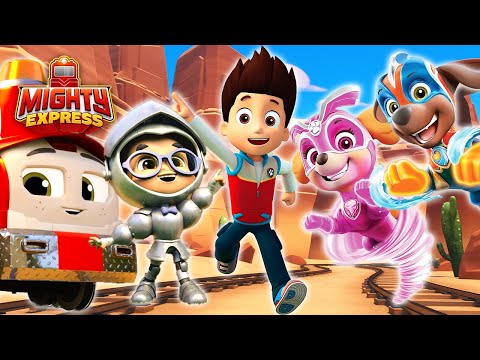 The BEST Rescues and MIGHTIEST Missions! Mighty Express + Paw Patrol #27 - Mighty Express Official