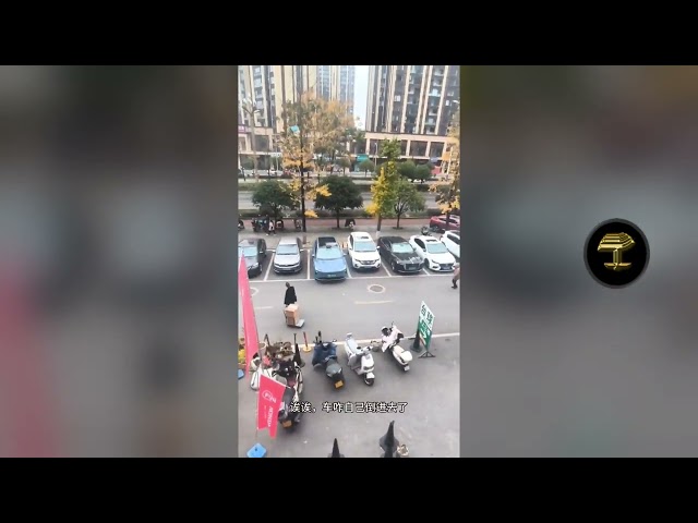 Vehículo se estaciona solo y deja en 'shock' a mujer que trataba de impedirlo