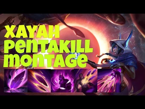 Top 10 best Xayah pentakill montage season 7 - league of legends s7