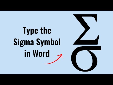 How to Insert or Type the Sigma Symbol in Word