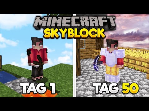 I survived 50 DAYS of Minecraft SKYBLOCK and THIS happened!