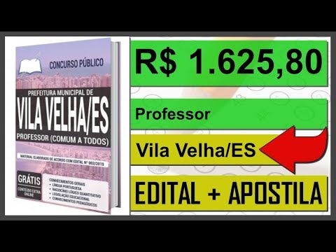 Edital Concurso de Vila Velha ES 2020 - Apostila Para Professor
