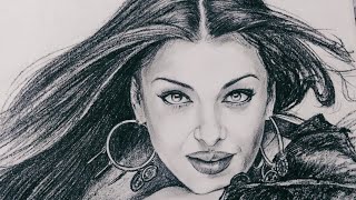 preview picture of video 'Aishwarya Rai pencil sketch'