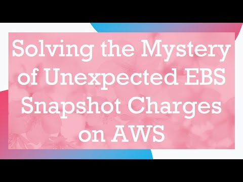 Solving the Mystery of Unexpected EBS Snapshot Charges on AWS