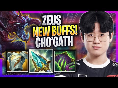 ZEUS TRIES CHO'GATH WITH NEW BUFFS! - T1 Zeus Plays Cho'gath TOP vs Vladimir! | Season 2023