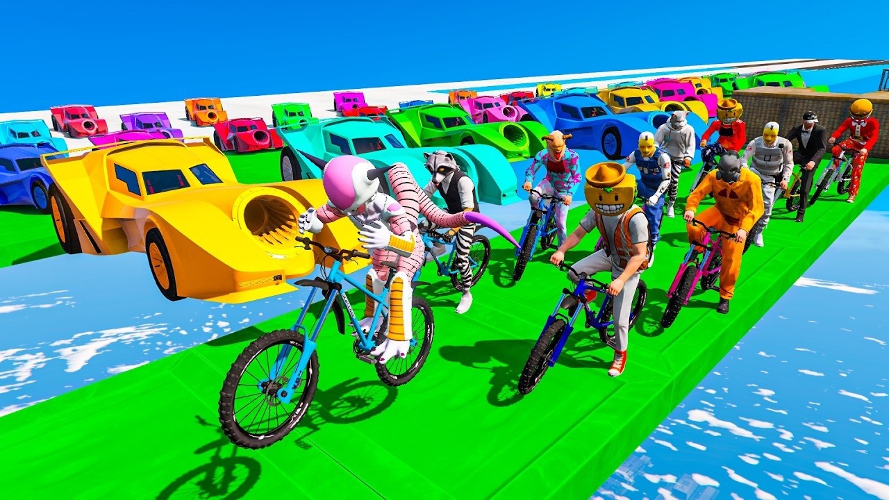 CORRE O TE ATROPELLO EN BICI! TODOS ABAJO!! - GTA 5 ONLINE