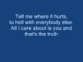 Garbage - Tell me where it hurts (lyrics)