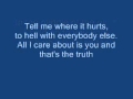Garbage - Tell me where it hurts (lyrics)