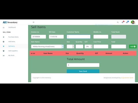 Inventory Management System in CodeIgniter.